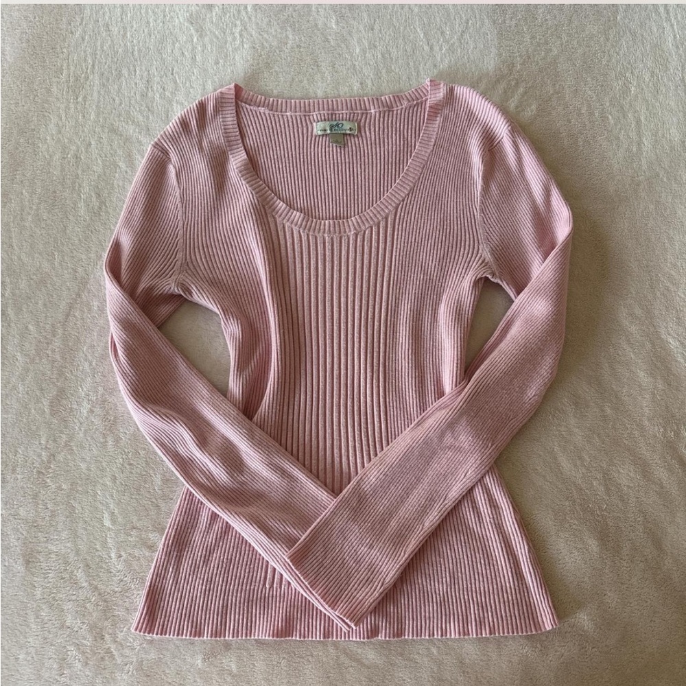 Vintage So Wear It Declare It Pink Ribbed Top